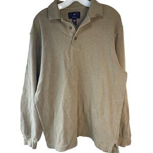 Port Authority Men's polo shirt Medium long sleeve brown   READ